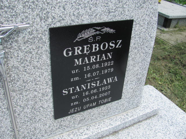 Stanisława Grębosz 1923 Przecław - Grobonet - Wyszukiwarka osób pochowanych