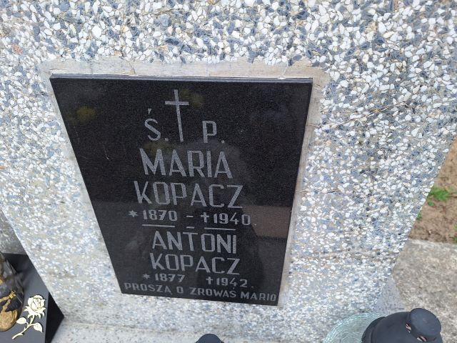 Maria Kopacz 1869 Przecław - Grobonet - Wyszukiwarka osób pochowanych