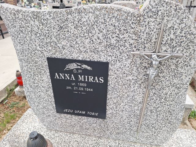 Anna Miras 1868 Przecław - Grobonet - Wyszukiwarka osób pochowanych