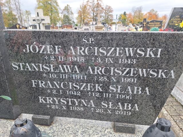 Józef Arciszewski 1915 Przecław - Grobonet - Wyszukiwarka osób pochowanych
