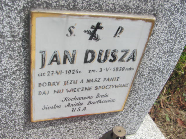 Jan Dusza 1924 Przecław - Grobonet - Wyszukiwarka osób pochowanych