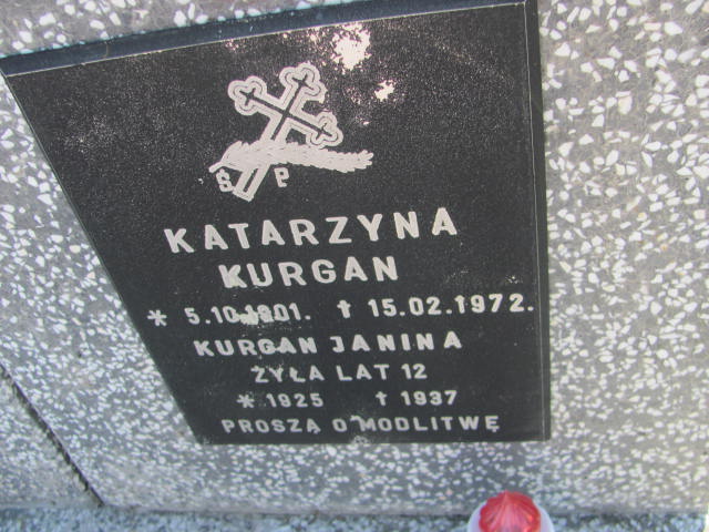 Janina Kurgan 1924 Przecław - Grobonet - Wyszukiwarka osób pochowanych