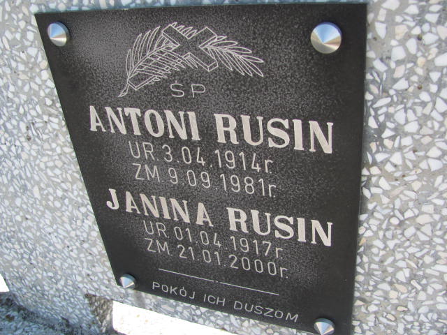 Grób Janina Rusin