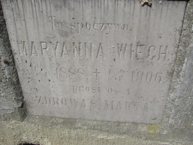 Maryanna Więch 1888 Przecław - Grobonet - Wyszukiwarka osób pochowanych