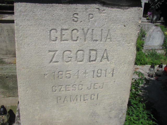 Cecylia Zgoda 1853 Przecław - Grobonet - Wyszukiwarka osób pochowanych