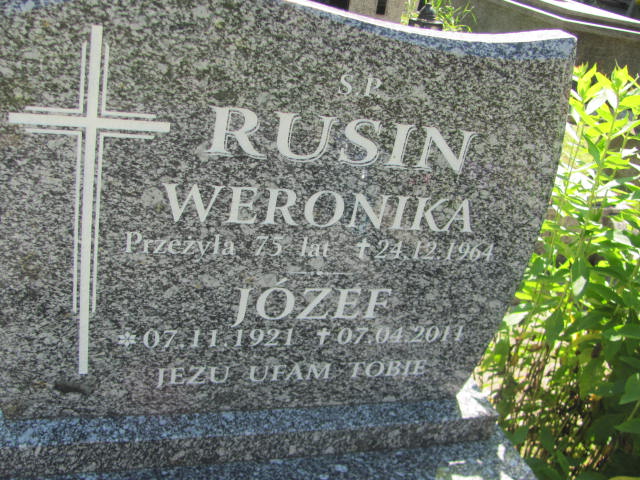 Weronika Rusin Przecław - Grobonet - Wyszukiwarka osób pochowanych