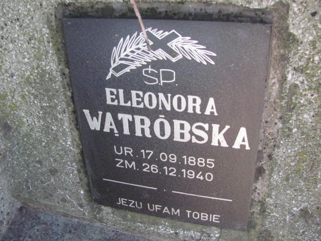 Eleonora Wątróbska 1885 Przecław - Grobonet - Wyszukiwarka osób pochowanych